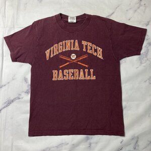 Virginia Tech Baseball T Shirt Boys Size 14/16 Short Sleeve Red VT N29